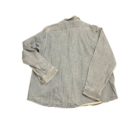 Express Mens Denim Button-Down Shirt L Shacket Mens - Picture 5 of 5